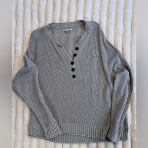 American Eagle women’s grey henley sweater